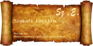 Szakali Estilla névjegykártya